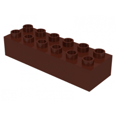 brown duplo brick 2 x 6