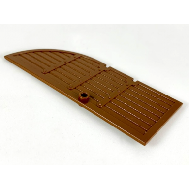 brown door 1 x 5 x 10 curved top