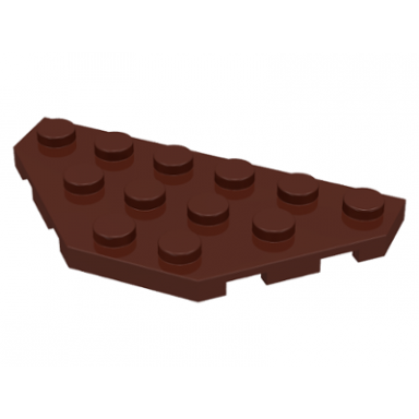brown wedge plate 3 x 6 cut corners