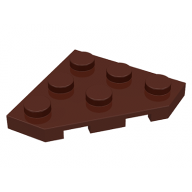 brown wedge plate 3 x 3 cut corner
