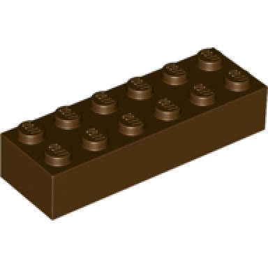 brown brick 2 x 6
