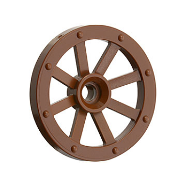 brown wheel wagon small 27mm d.
