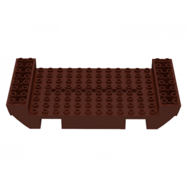 brown boat hull large middle 8 x 16 x 2 1 3 with 8 or 9 holes