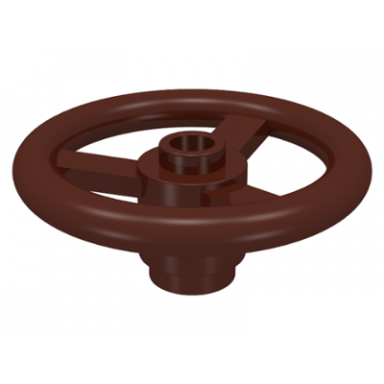 brown technic steering wheel small 3 studs diameter