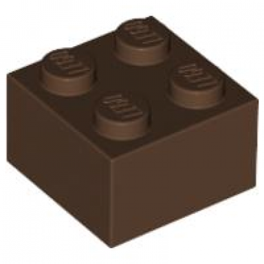brown brick 2 x 2