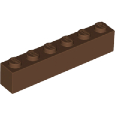 brown brick 1 x 6