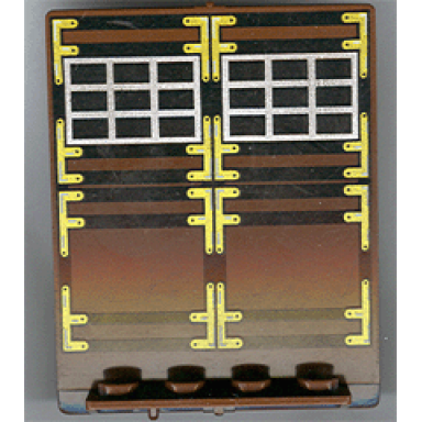 brown door 2 x 5 x 5 swivel flat base with ninja pattern