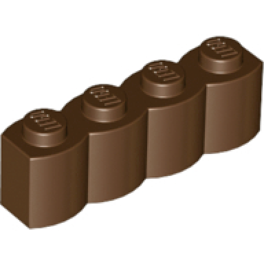 brown brick modified 1 x 4 with log profile