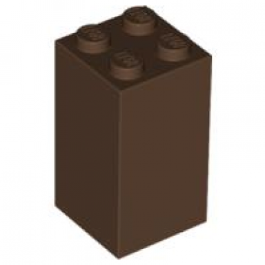brown brick 2 x 2 x 3