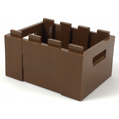 brown container crate 3 x 4 x 1 2 3 with handholds