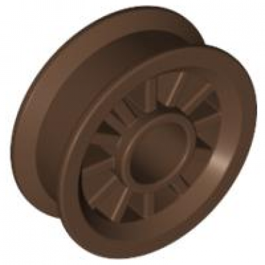 brown wheel spoked 2 x 2 with pin hole