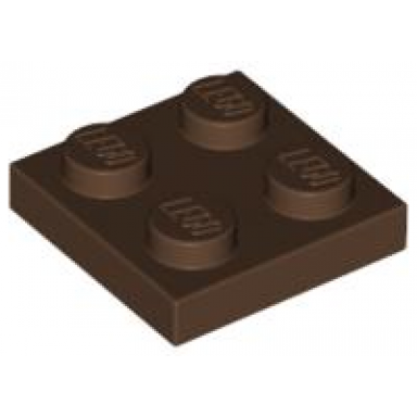 brown plate 2 x 2