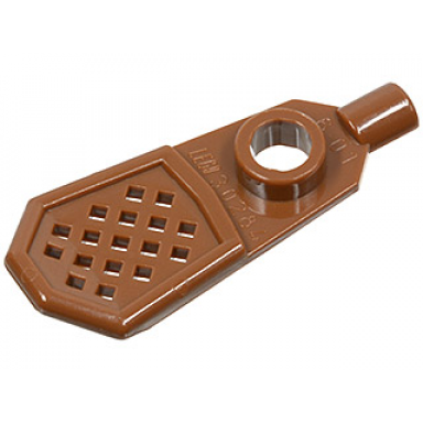 brown minifigure footgear snowshoe - long front end
