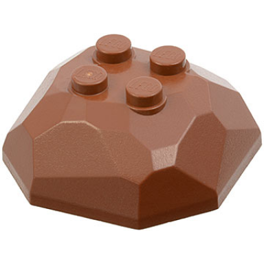 brown rock 4 x 4 octagonal boulder top
