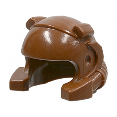 brown minifigure headgear helmet with breathing apparatus and headlights