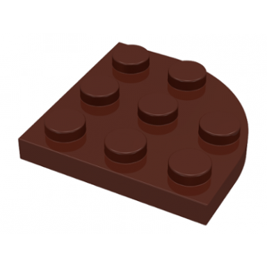 brown plate round corner 3 x 3