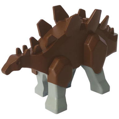 brown dinosaur body stegosaurus with light gray legs 30463 30462