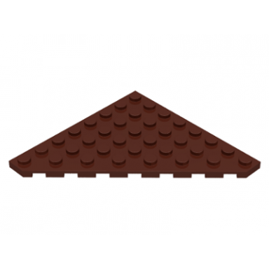brown wedge plate 8 x 8 cut corner