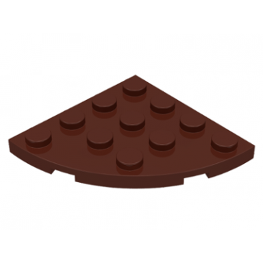 brown plate round corner 4 x 4