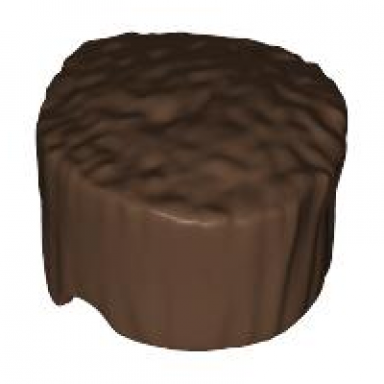 brown minifigure hair flat top with extended sides