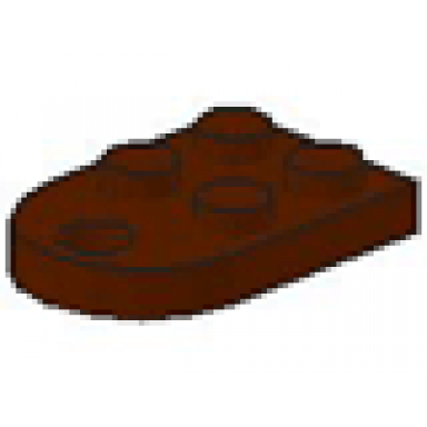 brown plate modified 2 x 3 with hole