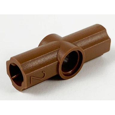 brown technic axle and pin connector angled 2 - 180 degrees