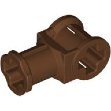 brown technic axle connector with axle hole