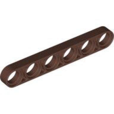 brown technic liftarm thin 1 x 6
