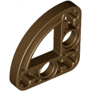 brown technic liftarm modified l-shape quarter ellipse thin 3 x 3