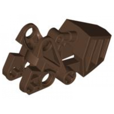 brown bionicle foot with ball joint socket 3 x 6 x 2 1 3 rounded tops