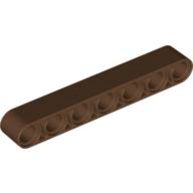 brown technic liftarm thick 1 x 7
