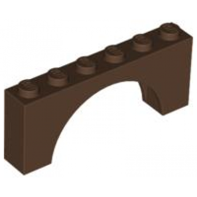 brown arch 1 x 6 x 2 - thick top with reinforced underside