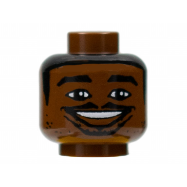 brown minifigure head nba kobe bryant pattern