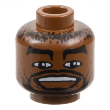 brown minifigure head nba gary payton pattern