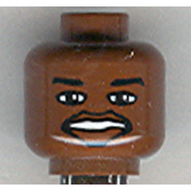 brown minifigure head nba shaquille oneal pattern