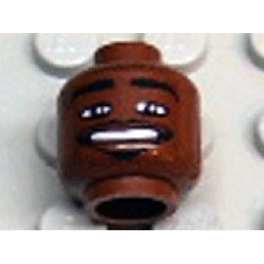 brown minifigure head nba antoine walker pattern