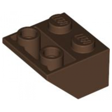 brown slope inverted 45 2 x 2 with flat bottom pin