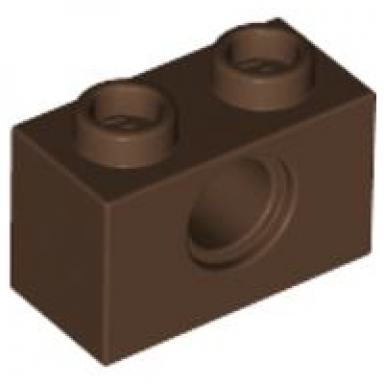 brown technic brick 1 x 2 with hole