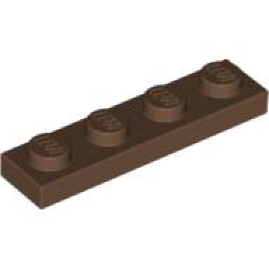 brown plate 1 x 4