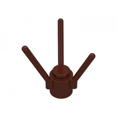 brown plant flower stem with stud and 3 stems