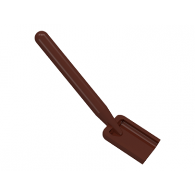 brown minifigure utensil shovel spade - handle with round end