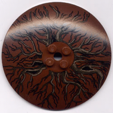 brown dish 8 x 8 inverted radar with tree branches pattern