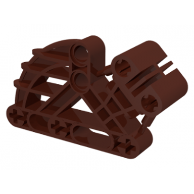 brown bionicle bohrok rib cage liftarm 2 x 4 x 7 angled