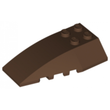 brown wedge 6 x 4 triple curved