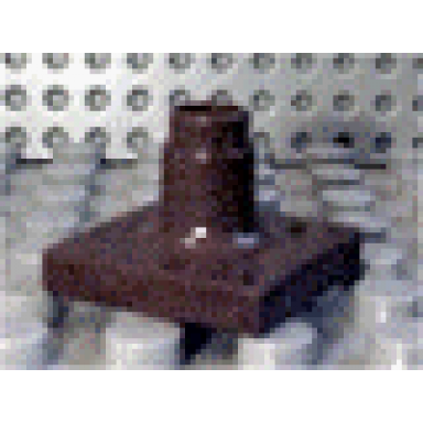 brown duplo support sign post short - thin base