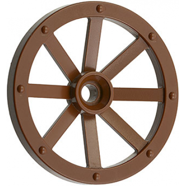 brown wheel wagon large 33mm d hole round for wheels holder pin