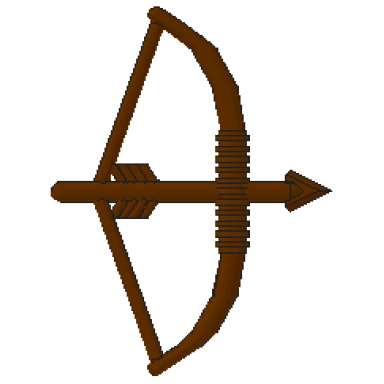 brown minifigure weapon bow longbow with arrow drawn