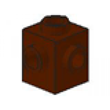 brown brick modified 1 x 1 with studs on 4 sides