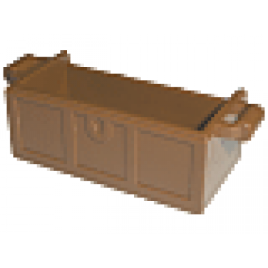 brown container treasure chest bottom with no slots in back