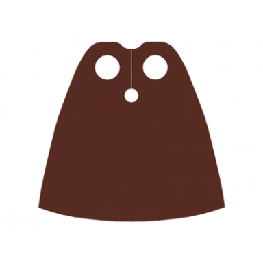 brown minifigure cape cloth standard - traditional starched fabric - 4.0cm height